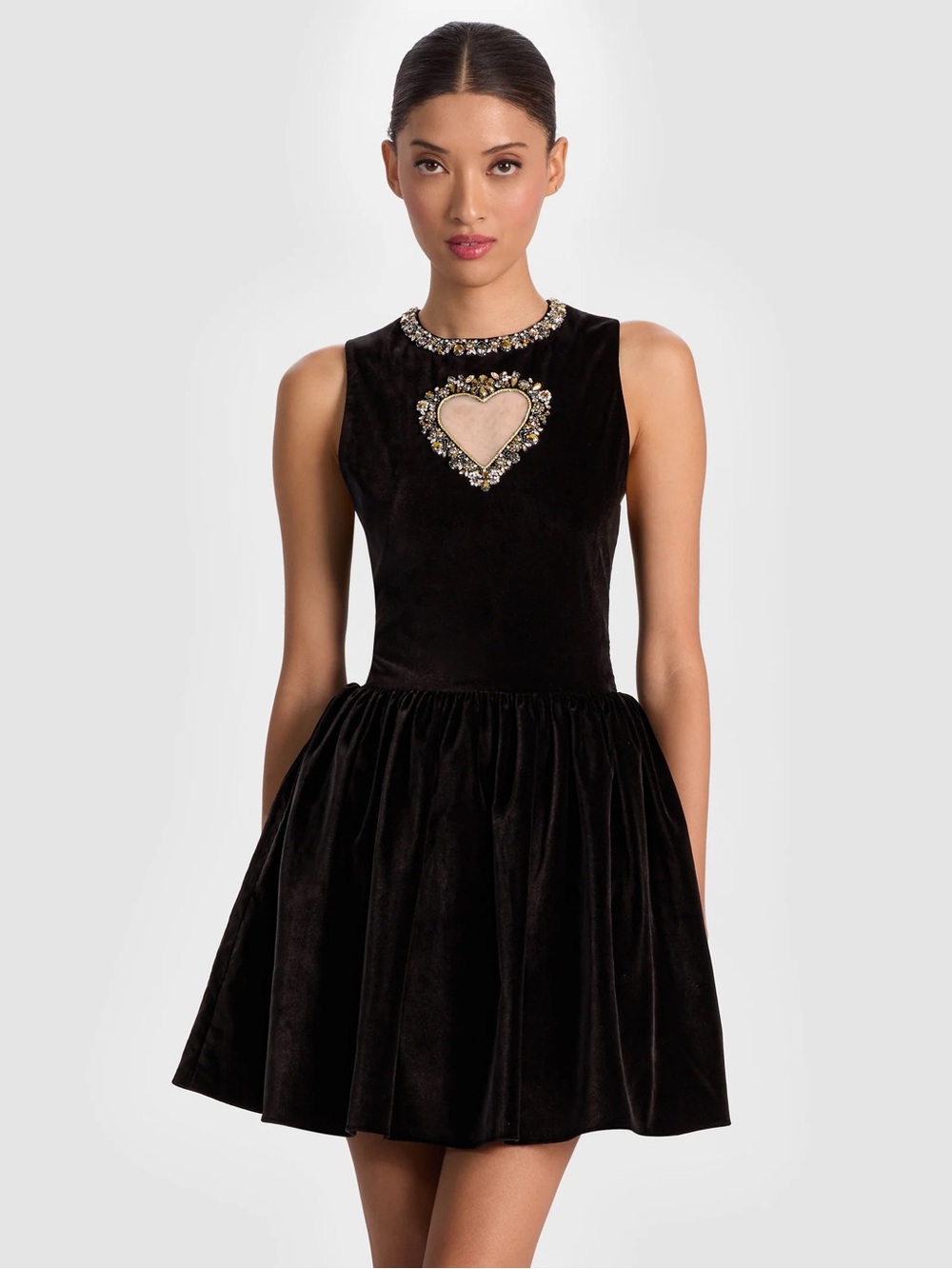 Alice + Olivia Ella Velvet Mini Dress